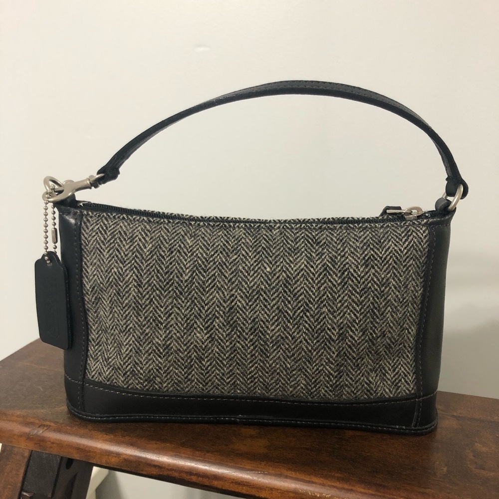Wool Herringbone Coach Purse